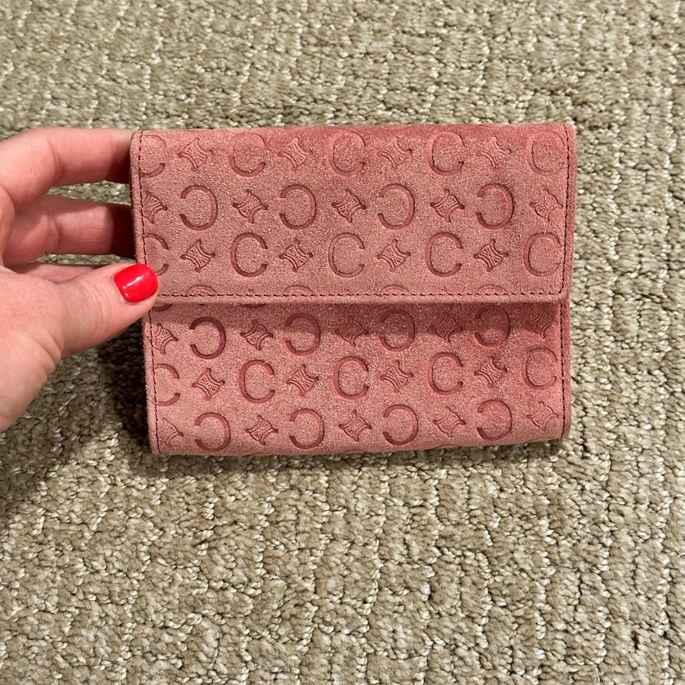 Celinè Suede embossed wallet